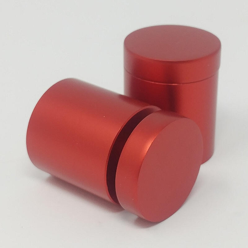 Red Satin Threaded Standoffs –  ∅ 25mm (1″) Projection 25mm (1″) 