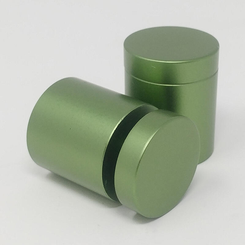Green Satin Threaded Standoffs –  ∅ 25mm (1″) Projection 25mm (1″) 