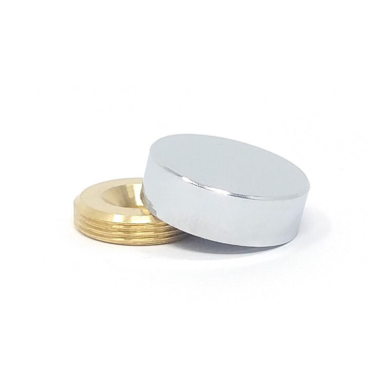 Brass Plated Screw Cover Caps – ∅ 13mm (1/2”) (Chrome)