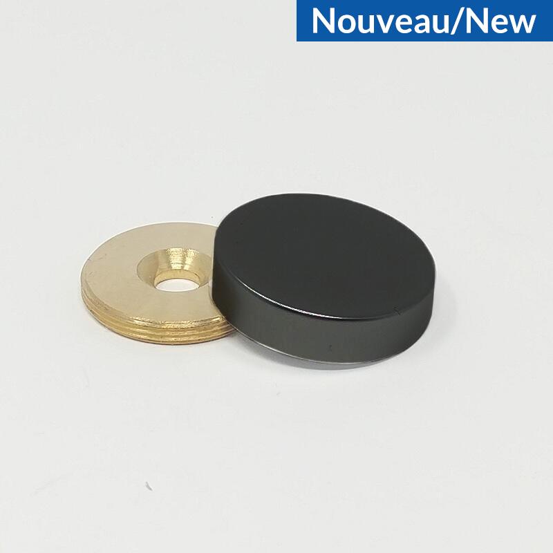 Cache-Vis Noir en aluminium  – ∅ 24,5mm (1″)