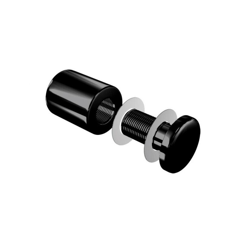 Glossy Black Threaded Standoffs – ∅ 24 mm (1-1/4) Projection 29 mm (1-1/8'')