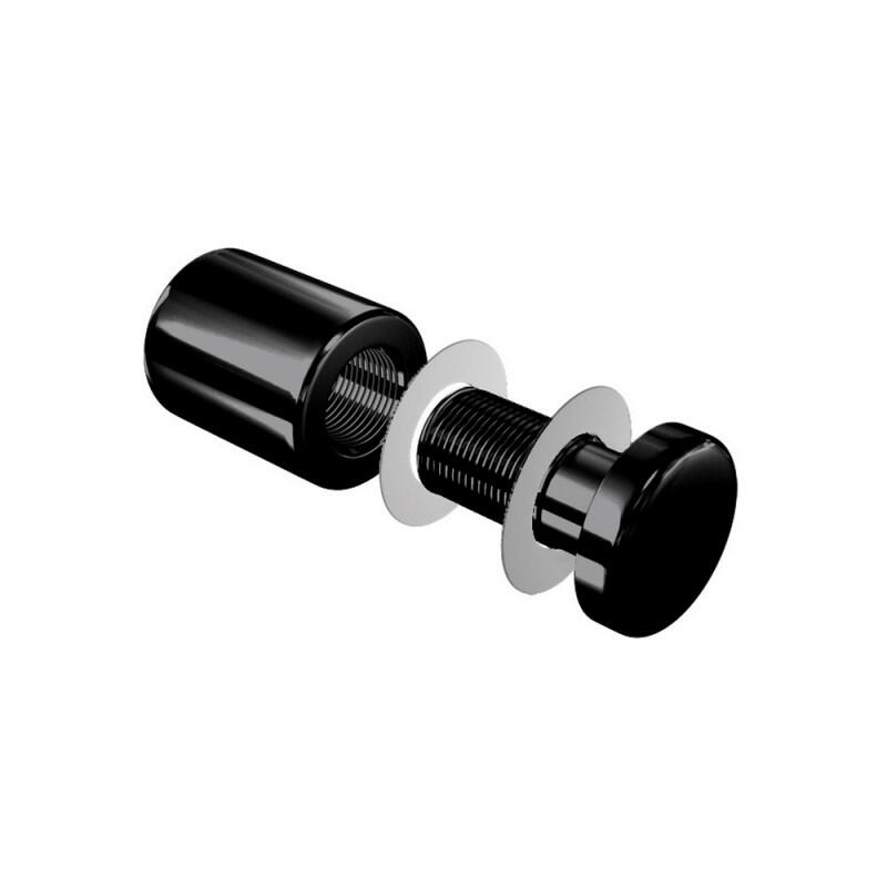Glossy Black Threaded Standoffs – ∅ 18 mm (3/4) Projection 22mm (7/8″)