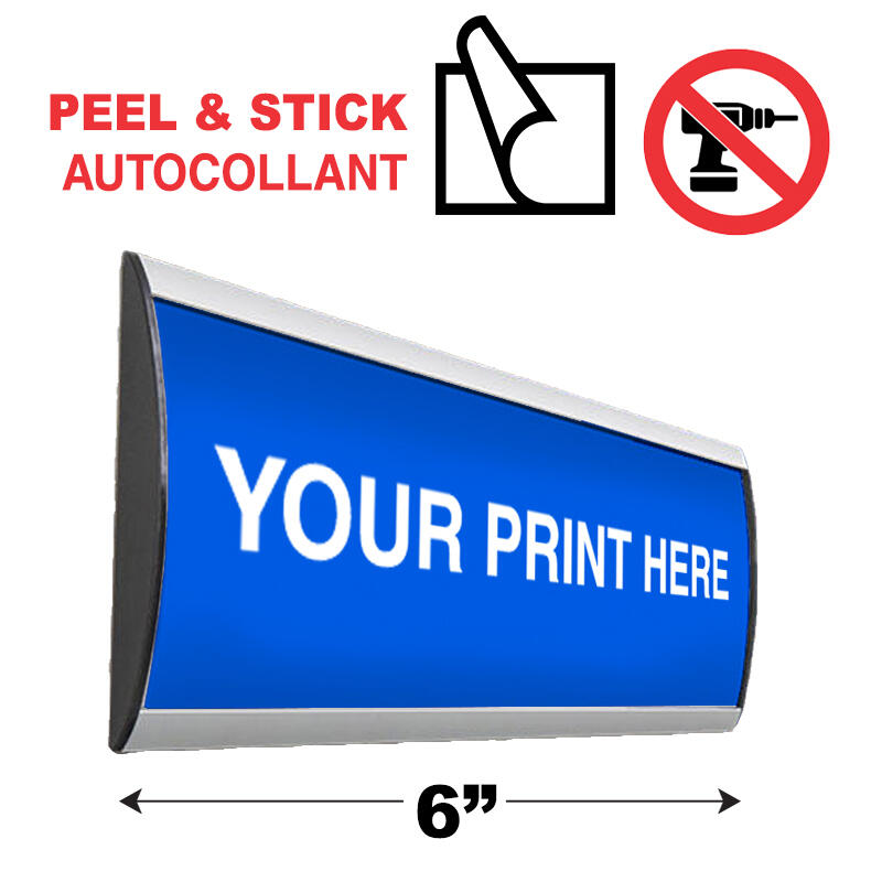 Peel and Stick Custom Aluminum Wall Sign - 6